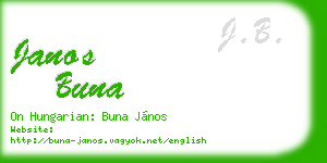 janos buna business card