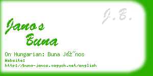 janos buna business card